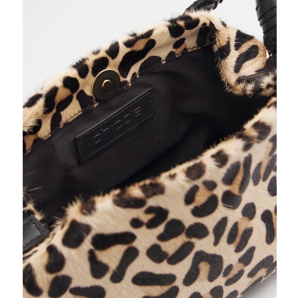 CHICO's Leopard Haircalf Braided Handle Bag- New Arrival- Genuine- NWT - Picture 4 of 4